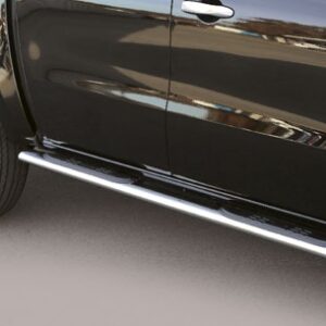 Mercedes Benz X Class boční ochranné oválné nerezové nášlapy s plastovými prolisy