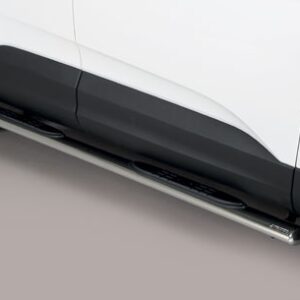 Opel Grandland boční ochranné oválné nerezové nášlapy s plastovými prolisy