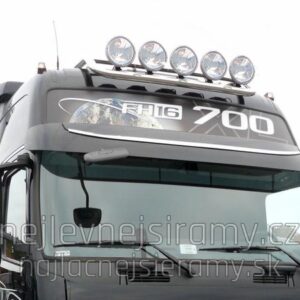 Rám na střechu kabiny pro 5 přídavných světel se 3 LED pro Volvo FMX 2010 (ME)