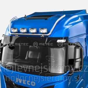 Horní nerezový rám pro 4 přídavná světla na vysokou střechu pro Iveco S-Way 2019 (ME)
