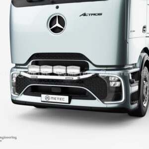 Přední ochranný nerezový rám pro 4 přídavná světla s 2 LED stroboskopy pro MB Actros 2025- (ME)