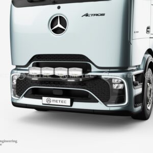 Přední ochranný nerezový rám černý pro 4 přídavná světla s 2 LED stroboskopy pro MB Actros 2025- (ME)