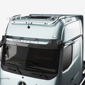 Horní ochranný nerezový rám na střechu kabiny GIGA s přídavnými led integrovanými světly pro MB Actros 2025- (ME)