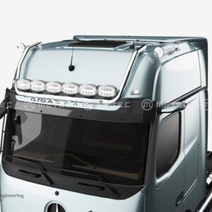 Horní velký ochranný nerezový rám na střechu kabiny GIGA pro 6 přídavných světel pro MB Actros 2025- (ME)