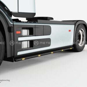 Boční nášlapy trubky černé s LED pozičkami pro MB ACTROS 2025- (ME)