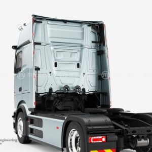 Boční nerezové trubky za kabinu s led pozičkami pro MB ACTROS 2025- (ME)