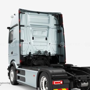 Boční nerezové trubky černé za kabinu s led pozičkami pro MB ACTROS 2025- (ME)