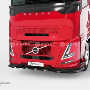 Přední ochranný nerezový rám spodní černý s LED pozičkami pro Volvo FH AERO 2024- (ME)