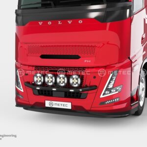 Přední ochranný nerezový rám tyč černý pro 4 přídavná světla s LED pozičkami pro Volvo FH AERO 2024- (ME)