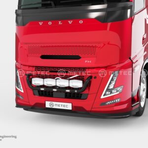 Přední ochranný nerezový rám černý pro 4 přídavná světla s LED pozičkami pro Volvo FH AERO 2024- (ME)