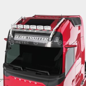 Horní ochranný nerezový rám na střechu pro 6 přídavných světel se 3 bílými a 6 žlutými LED model CROSSBAR pro Volvo FH AERO 2024- (ME)