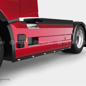 Boční nerezové nášlapy trubky černé s LED pozičkami pro Volvo FH AERO 2024- (ME)