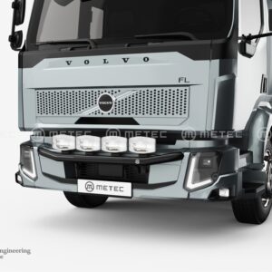 Přední ochranný nerezový rám černý pro 4 přídavná světla pro Volvo FL 2024- (ME)