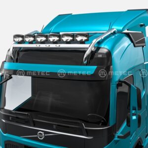 Horní ochranný nerezový rám na střechu pro 6 přídavných světel se 3 bílými a 6 žlutými LED model CROSSBAR pro Volvo FM 2020- (ME)