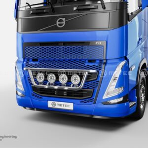 Přední ochranný nerezový rám pro 4 přídavná světla se 3 LED pozičkami pro Volvo FH 2020- (ME)
