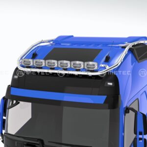 Horní ochranný nerezový rám velký na střechu pro 6 přídavných světel s led pozičkami pro Volvo FH 2020- (ME)