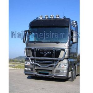 Přední ochranný vysoký nerezový rám průměr 76 + spodní rám průměr 76 pro Kamiony MAN TGX 2013- (ME)