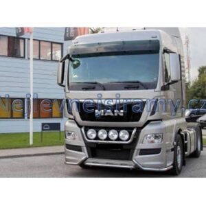 Přední ochranný nerezový rám na přídavná světla s LED osvětlením pro MAN TGX 2013- (ME)