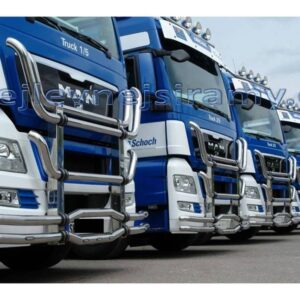 Přední ochranný vysoký nerezový rám se spodní dvojitou tyčí s LED osvětlením pro MAN TGX 2013- (ME)