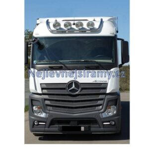 Horní ochranný nerezový rám na 4 přídavná světla pro MB ACTROS MP4 2011 (ME)