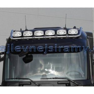 Horní nerezový rám s LED osvětlením,na 6 přídavných světel pro RENAULT T 2014