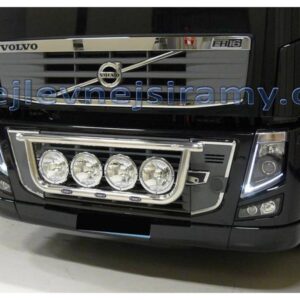 Přední ochranný nerezový rám na 4 přídavná světla s LED osvětlením pro VOLVO FH 2008-2013