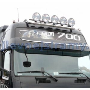 Horní nerezový rám na 5 přídavných světel s LED osvětlením pro VOLVO FH 2008-2013