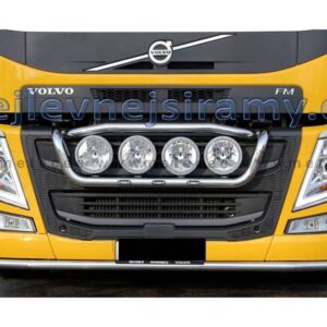 Přední hranatý ochranný nerezový rám na přídavná světla,s LED osvětlením pro VOLVO FM 2014